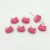 Gatito Lindo Cuentas Aleación Cabeza de Gatito Crema Agujero Recto Cuentas Hecho a Mano DIY Joyería Pulsera Bolso Colgante Accesorios