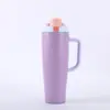 Taza de Coche Personalizada de Gran Capacidad 40 oz con Asa de Acero Inoxidable 304 de Doble Pared con Aislamiento al Vacío Taza de Hielo para Coche