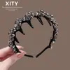 Nova Tiara de Cristal Estilo Coreano e Japonês para Mulheres, Formato Redondo, Coroa Alta, Antiderrapante com Dentes, Acessório de Cabelo de Luxo Leve para Sair