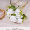Simulación coreana de 7 rosas, flores falsas de seda, flores para bodas, decoración del hogar, accesorios de fotos para sala de estar
