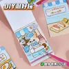 Simulação Negócios Doudou Adesivo Cena em Miniatura Livro de Materiais Adesivo Divertido para Paisagismo Brinquedos Infantis Suporte Dropshipping