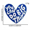 Energia Positiva Frase Curta em Inglês Patch de Tecido Patch Bordado Azul Patch Emblema para Passar Decoração Bordada Acessórios para Roupas e Malas