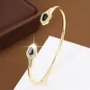 Nuevo Pulsera de Aro Abierto de Polígono Geométrico Moda Incrustada Circonita Cúbica Chapada en Cobre Puro Accesorios para Pulseras Venta al por Mayor