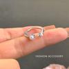 Anillo Nicho Coreano Estilo Ins, Femenino, Versátil, Par de Anillos Sencillos y Personalizados, Anillo de Dedo Índice Abierto de Alta Gama al por Mayor