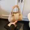 Bolsa Texturizada de Design de Nicho Popular Transfronteiriço 2025 Nova Bolsa Tote Fashionável para Trabalho com Cor Contrastante de Grande Capacidade para Mulheres