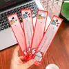 Conjunto Marcador Kurome Régua 15cm Genuíno Sanrio Estudante Onda Dupla Desenho Simples Conjunto de Régua de Medição