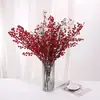 Atacado do Fabricante Fruta Vermelha Fruta Winterberry Casamento Decoração de Casa Frutas Vermelhas Ano Novo Chá de Casa Natal Fruta Dinheiro Flor Artificial