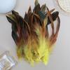 En stock, 50 plumas de pollo moradas naturales de 6-8 pulgadas, accesorios hechos a mano para bricolaje, accesorios de tiro, accesorios de ropa
