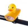 Campainha de bicicleta infantil de pato, luz dianteira para pedalar à noite, bicicleta de equilíbrio, buzina de pato amarela à prova de vento, equipamento de ciclismo para mountain bike