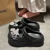 Zuecos Mary Jane con soporte para el arco para uso en exteriores, verano, creativos, versátiles, resistentes al desgaste, de EVA, puntera cerrada, pantuflas para mujer