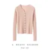 Nueva colección de otoño e invierno: Cárdigan de punto 100% cachemir para mujer, con cuello en V, corte holgado y mangas largas, que irradia un estilo sofisticado y elegante