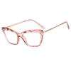 Armazón Mi Ding para Gafas Xiaohongshu Douyin Estilo Coreano Retro Armazón Pequeño 2500 Gafas Sin Graduación Armazón con Estampado de Leopardo Armazón para Gafas