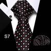 Corbata azul de tres piezas para hombre, corbata formal, suministro directo de fábrica, transfronterizo