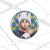 Broche de desenho animado de Jojo's Fantastic Adventure com laser, tamanho 58-75mm.