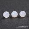 Cuentas sueltas de ágata natural de 4-14 mm, sin agujero, redondas de medio agujero, semiacabadas, para pulseras, collares, accesorios de joyería.