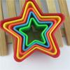 5PCs amor coração quadrado estrela tipo plástico biscoito molde corte de frutas molde fondant impressão bolo ferramenta de decoração ovo