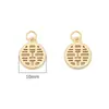 Cor Cobre Dourado K Preservação de Cor Peixe Carpa Cabacinha Fortuna Dupla Felicidade Paz Pingente Galvanizado DIY Acessório para Pulseira Colar Feito à Mão