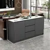 Gabinete Moderno Minimalista para Respaldo de Sofá, Gabinete de Almacenamiento Divisor para Sala de Estar, Aparador de Pizarra de Lujo Ligero, Gabinete de Té de Pared para el Hogar