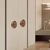 Venta directa transfronteriza moderno minimalista puerta oculta cajón invisible resorte incorporado manija de un solo agujero manija de puerta de gabinete de apertura por pulsación