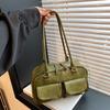 Comercio Exterior Pu Bolsos Retro Europeos y Americanos Bolso Clásico Versátil de Hombro Cruzado Transfronterizo Gran Capacidad para Mujer