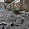 Alfombra Impresa para Sala de Billar Retardante de Llama Completamente Cubierta Área Grande Hotel Comercial Oficina Retardante de Llama Nylon Sala de Billar