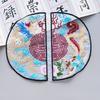 Traje Antiguo Hanfu vestido cara de caballo calcomanías ropa de regalo vestido flor decorativa doble felicidad dragón y fénix tela de malla bordada pegatinas accesorios
