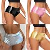Explosões transfronteiriças europeias e americanas coloridas cor sólida flash palco desempenho roupas leggings mulheres sexy hot pants shorts femininos
