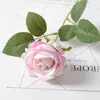 Guau Terciopelo Simulado Personalizado Rosa Individual Decoración de Pared de Flores Casera Boda Día de San Valentín Pared de Flores en Cascada Roja Mano