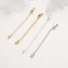 Cadena de cola de oro 18K para bolso, cadena de extensión con cierre de langosta, anillo abierto, accesorios DIY, pulsera hecha a mano, collar, material de joyería