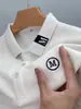 Camisa Polo Masculina Moda Verão Gola Lapela Manga Curta Nova Casual Versátil Solta Camiseta Tendência Top Bordado para Comércio Exterior M