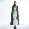 S-5XL Venta Caliente Wish Vestido Largo de Encaje con Cordones Cuadrado Europeo y Americano Mangas Largas Acampanadas Vestido Gótico Retro para Mujer