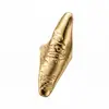 Anillos Metálicos Irregulares con Textura Retro de Nicho Europeo y Americano, Anillos Apilables de Moda y Únicos tipo Armadura para la Punta de los Dedos para Mujeres