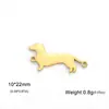 Comércio exterior quente novo aço inoxidável pequenos acessórios colar pulseira pingente moda nicho corte cachorro dachshund pequeno pingente