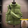 Colete de Algodão Usável dos Dois Lados Moda Casal Marca Esporte Lazer Bolsa Transversal com Gola Vertical Colete Jaqueta da Moda Masculina Multicor