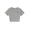 Camiseta de Verano Nueva para Mujer con Cuello Redondo y Manga Corta con Diseño Único de Letras, Top Moderno Ajustado