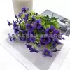 Dropshipping Transfronterizo Temu Eucalipto de 7 Ramas Orquídea Mariposa Violeta Decoración para el Hogar, Jardín, Patio Flores Artificiales para Exteriores