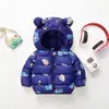 Nueva Ropa de Otoño e Invierno para Niños, Chaqueta Corta de Algodón Rellena de Plumas para Niños y Niñas, Chaqueta Gruesa con Dibujo de Dinosaurio para Niños Pequeños