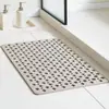 Alfombrilla Antideslizante de TPE para Baño con Agujeros Redondos para Drenaje de Agua, Alfombrilla Antideslizante de Ventosa para Plato de Ducha y Baño