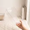 Caixa Organizadora de Mesa PET Transparente Retangular Caixa Organizadora para Cosméticos Máscaras Dormitório Papelaria Caixa de Armazenamento Empilhável
