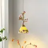 Lámpara colgante de noche de cobre macizo estilo francés con lazo, luz decorativa para entrada, pasillo, barra de bar, lámpara colgante pequeña vintage, etc.