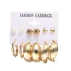 Joyas creativas simples para mujer transfronterizas, círculo, fiesta, moda retro, estilo oscuro de perla europeo y americano, pendientes