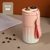 Nueva taza de café inteligente con medición de temperatura de acero inoxidable 316 simple, alto valor de color, taza de agua acompañante para hombres y mujeres, venta al por mayor