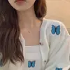 Collar de Amor Estilo Japonés y Coreano Elegante Colgante de Corazón de Melocotón Cadena para Clavícula Verano Simple Forma de Corazón Nueva Cadena de Collar para Mujer
