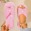 Pantuflas de Hogar Four Seasons, Múltiples Colores Disponibles, con un Diseño de Textura Sencilla, Forro Cómodo y Suave. Único