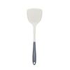2026 Novo Modelo Espátula de Silicone de Grau Alimentício para Cozinha, Colher de Sopa Resistente a Altas Temperaturas, Conjunto Simples de Utensílios de Cozinha de Quatro Peças em Cinza Escuro e Branco
