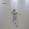 Decoração de sino de vento de navio à vela estilo mediterrâneo, estrela-do-mar e concha decoração criativa para casa para quartos de crianças e creches, adequado para feriados
