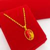 Collar de oro y arena de Vietnam para mujer, variedad de oro y arena opcional, colgante de oro y gemas que no se decolora a largo plazo, joyería de oro al por mayor
