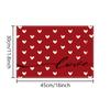Nuevo mantel individual rojo para San Valentín, para fiestas navideñas, para sala de estar, mantel decorativo con borde cruzado, mantel aislante térmico estampado de lino