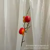 Fruta Artificial de Bayas Caqui Decoración del Hogar Decoración de Año Nuevo Adorno Artificial Arreglo Floral Rama Ruyi de Caqui Decoración Suave