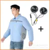 Ropa de trabajo de aire acondicionado de verano para hombre, chaqueta con ventiladores duales laterales, ropa de protección para obras de construcción al aire libre, ropa con ventilador de refrigeración para hombre